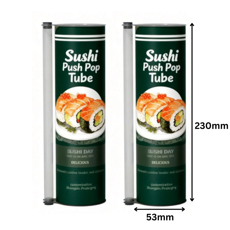 Custom Sustainable Sushi Tube Packaging with Advanced Aqueous Coatings - Holidaypac Custom Sustainable Sushi Tube Packaging with Advanced Aqueous Coatings - Holidaypac