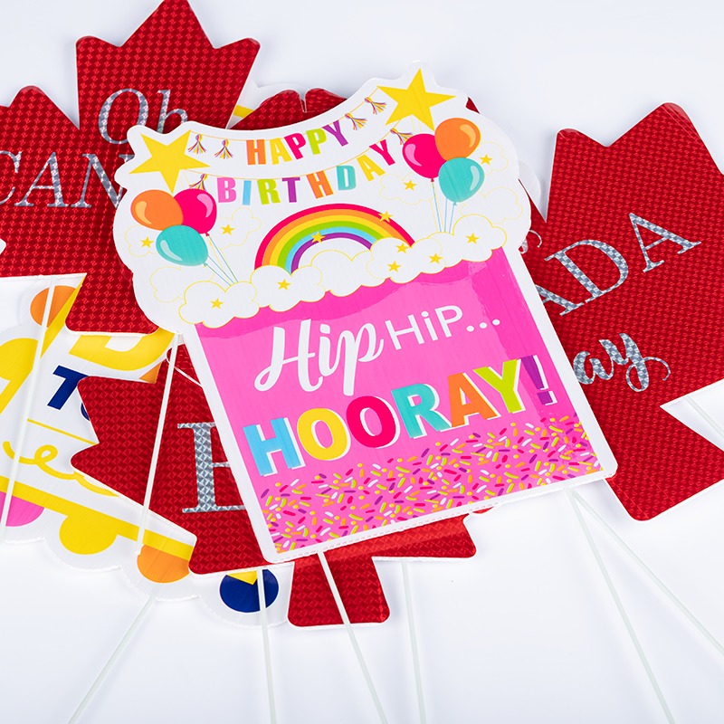 Custom Corrugated Plastic Yard Sign for Birthday - Holidaypac