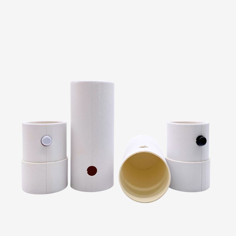 Custom Child Resistant Cardboard Packaging Kraft Paper Tube with Lock Button - Holidaypac