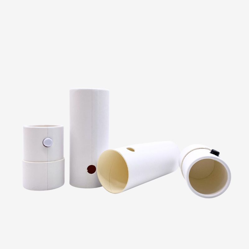 Custom Child Resistant Cardboard Packaging Kraft Paper Tube with Lock Button - Holidaypac