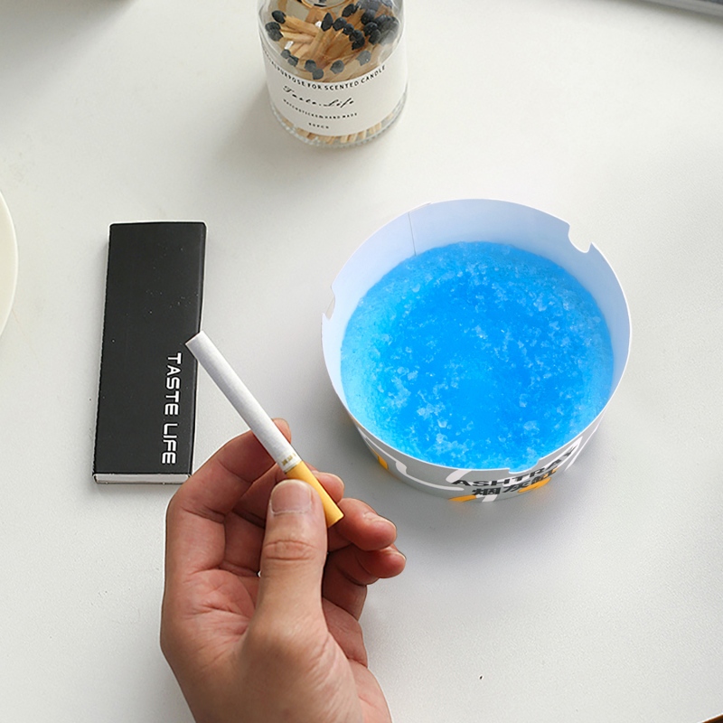 Custom Disposable Self-Extinguishing Sand Ashtray for Office, Hotel, Home Use with Anti-Flight Ash Collection - Holidaypac