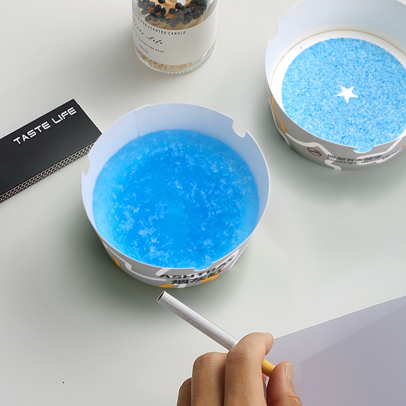 Custom Disposable Self-Extinguishing Sand Ashtray for Office, Hotel, Home Use with Anti-Flight Ash Collection - Holidaypac