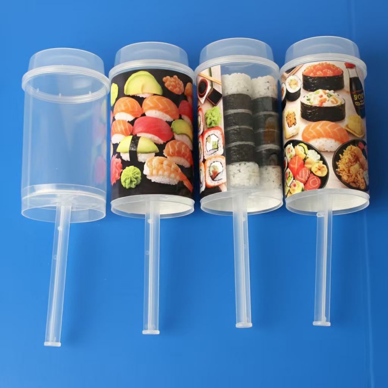 Custom 3.5g Plastic Sushi Push Pop Jar with Screw Top - Holidaypac
