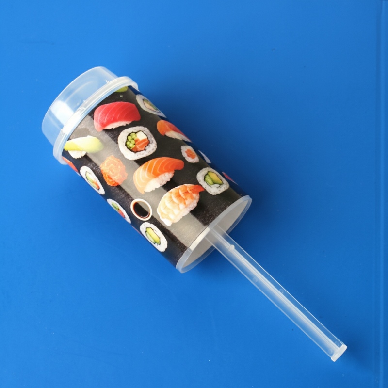 Custom 3.5g Plastic Sushi Push Pop Jar with Screw Top - Holidaypac