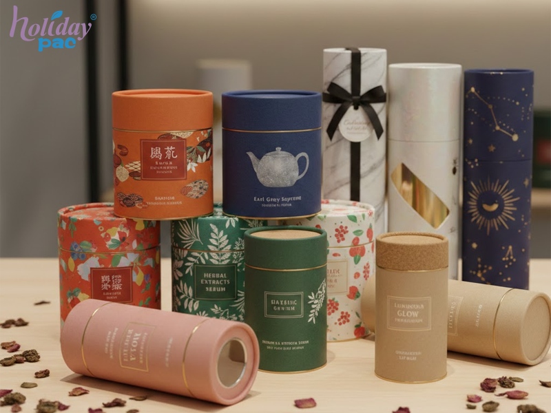 Custom Paper Tubes for Cosmetics, Tea & Gift Packaging - Holidaypac
