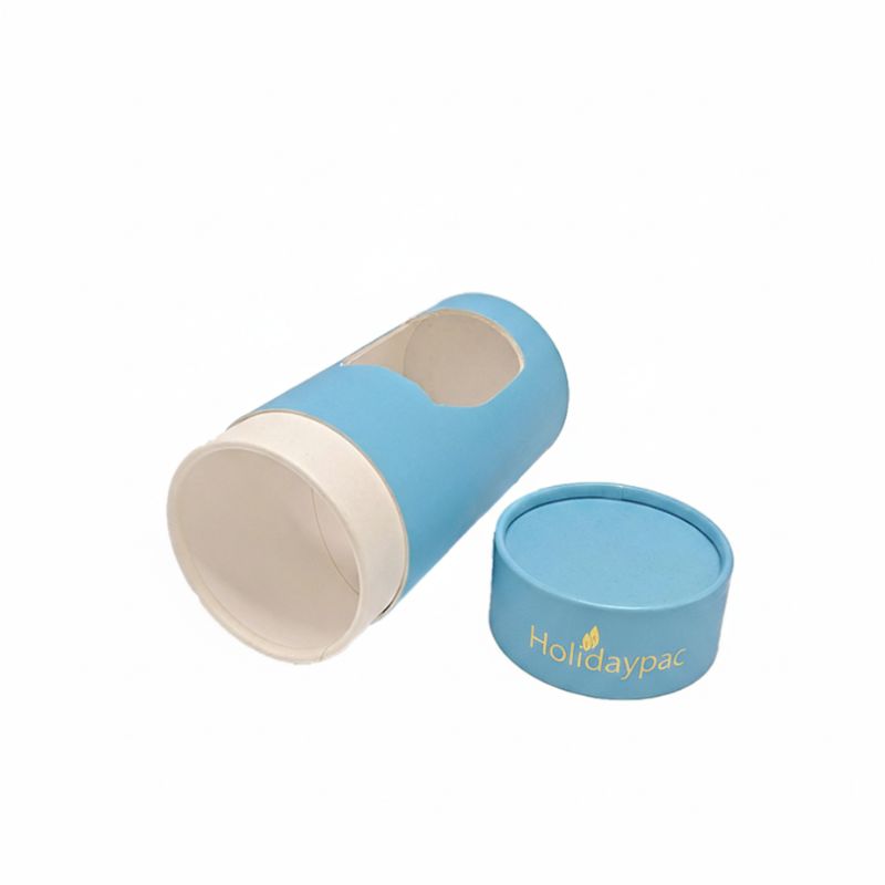 Custom Kraft Round Paper Tube With PVC Window for Cookie - Holidaypac