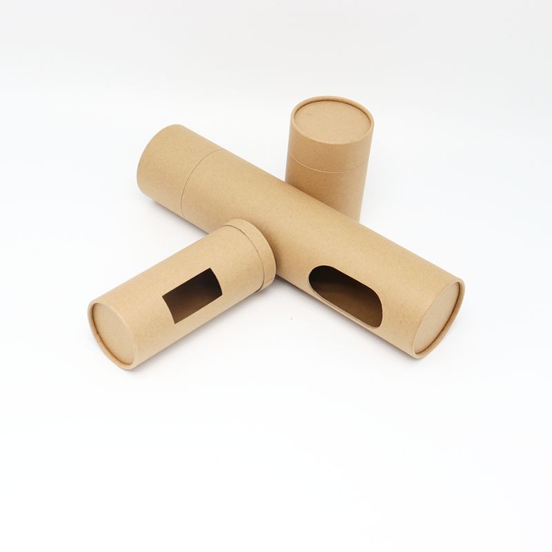 Custom Kraft Round Paper Tube With PVC Window for Cookie - Holidaypac