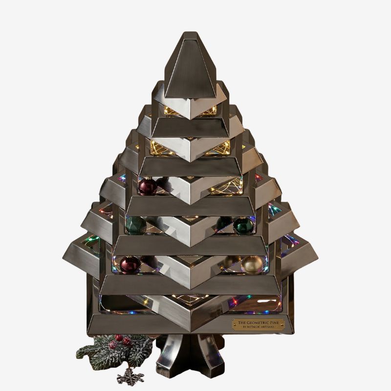Custom Free Standing Metallic Christmas Tree - Holidaypac