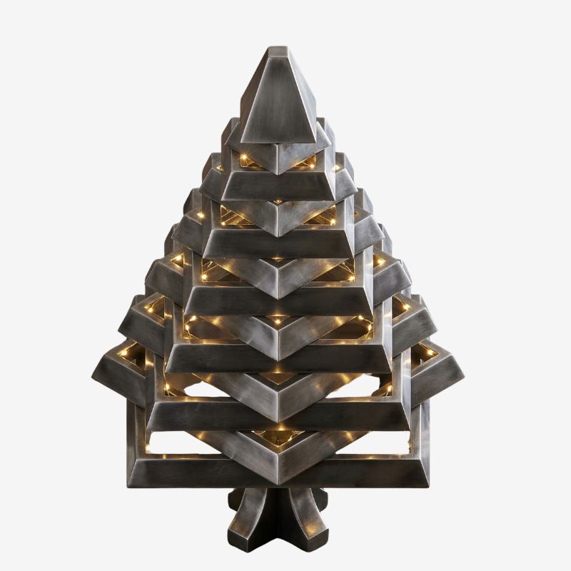 Custom Free Standing Metallic Christmas Tree - Holidaypac