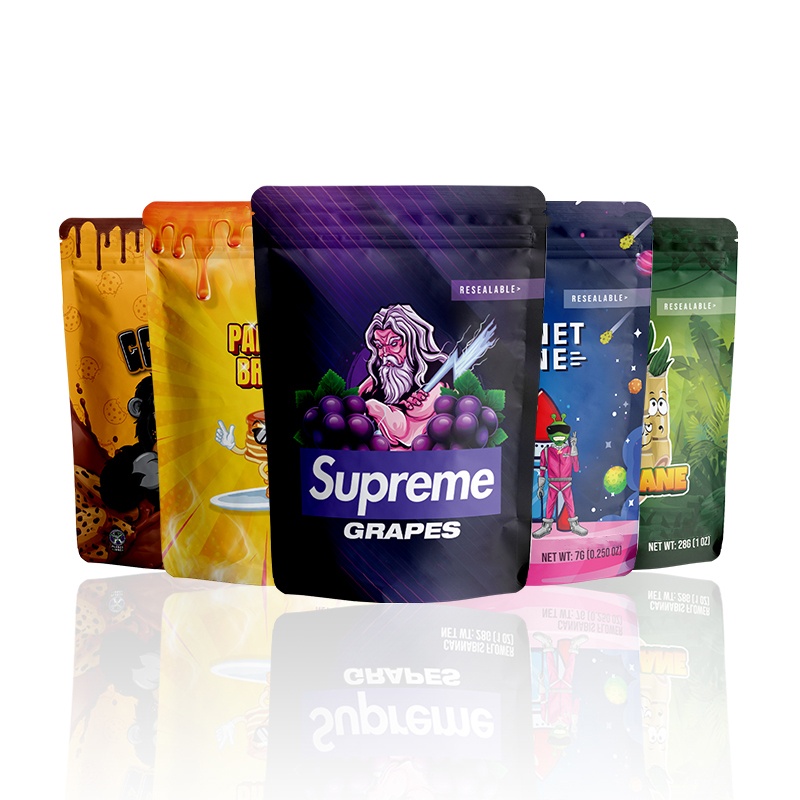 Custom PrintedResealable Smell Proof Food Stand up Pouch Packaging with Zipper - Holidaypac