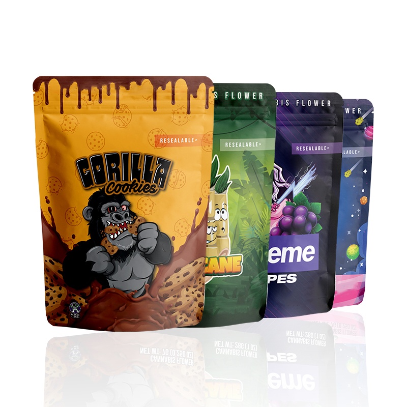 Custom PrintedResealable Smell Proof Food Stand up Pouch Packaging with Zipper - Holidaypac