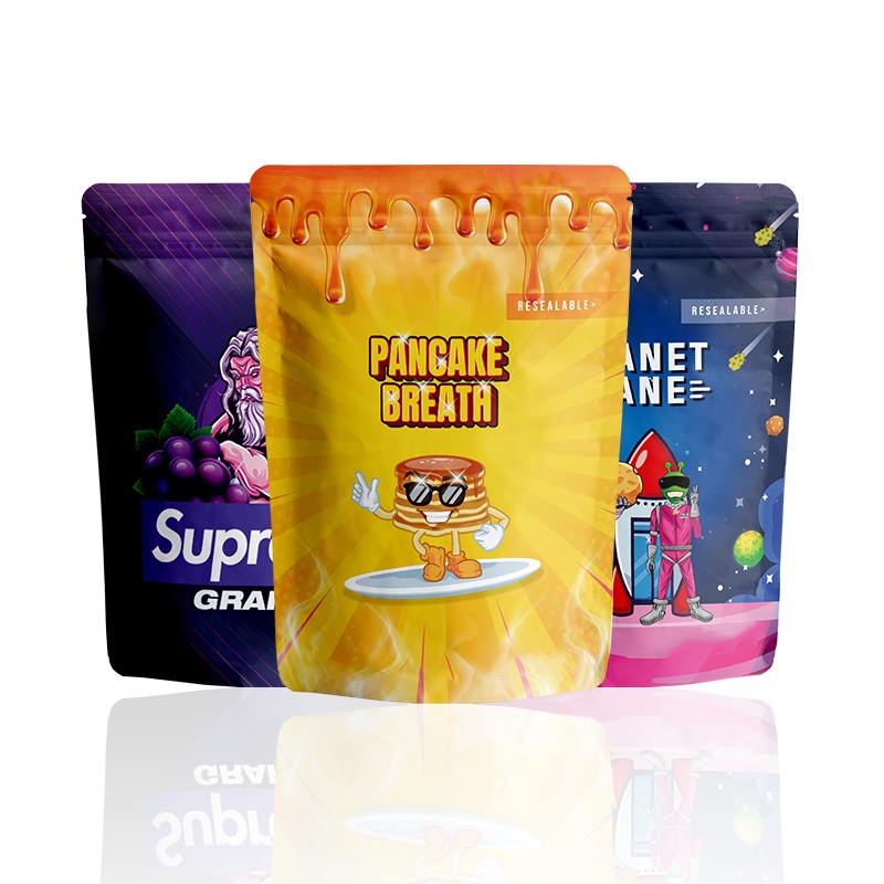 Custom PrintedResealable Smell Proof Food Stand up Pouch Packaging with Zipper - Holidaypac