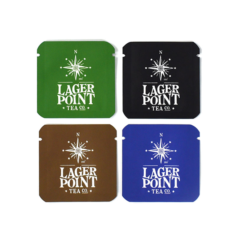 Custom 3 Side Printed Recyclable Heat sealed Flat Pouch for Mini Coffee Tea Yeast Powder - Holidaypac