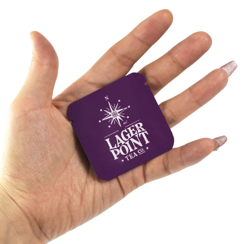 Custom 3 Side Printed Recyclable Heat sealed Flat Pouch for Mini Coffee Tea Yeast Powder - Holidaypac