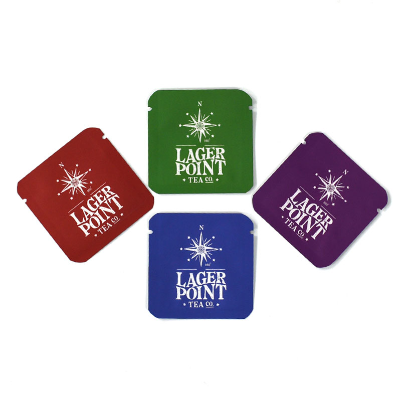 Custom 3 Side Printed Recyclable Heat sealed Flat Pouch for Mini Coffee Tea Yeast Powder - Holidaypac