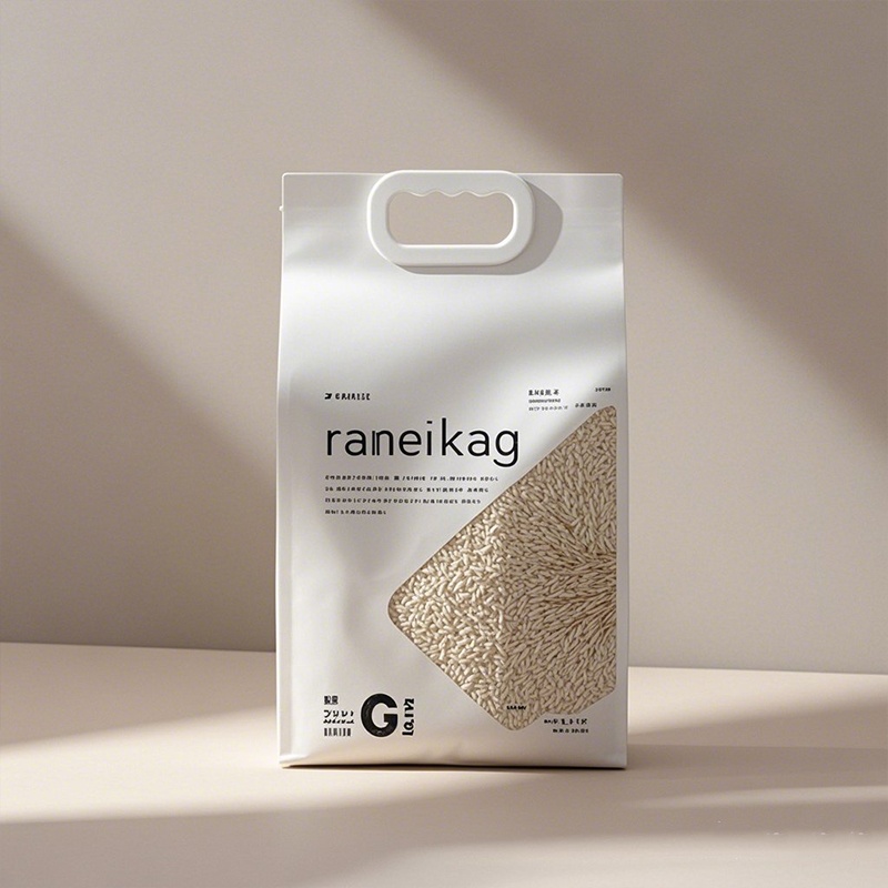 Custom Printed 1kg 2kg 5kg Food Grade Rice Flour Plastic Packaging Stand up Pouch Bags With Window and Holder - Holidaypac