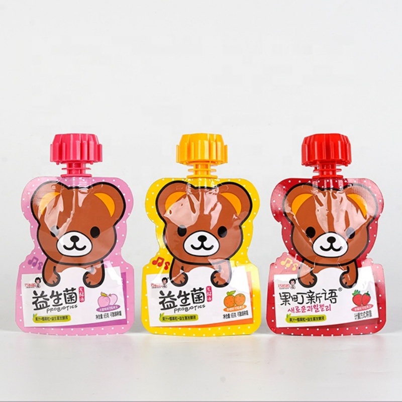 Custom Special-shaped Food Grade Plastic Packaging Pouch Bag with Childproof Cap for Milk Yogurt Baby Food - Holidaypac