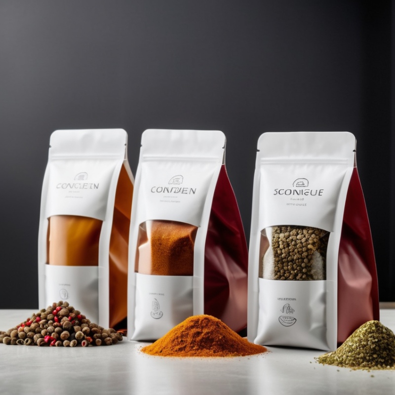 Custom Film Standing Aluminum Foil Flat Bottom Printed Pouches for Spice Seasoning - Holidaypac