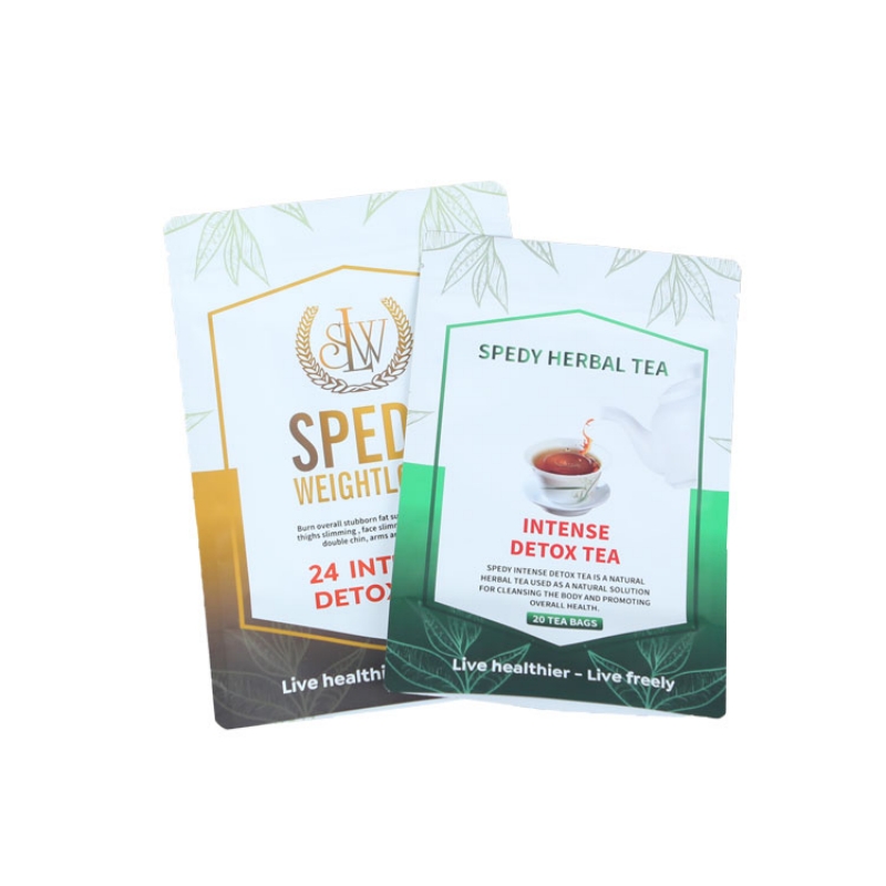 Custom Private Label Tea Ziplock Printed Pouch with Zipper - Holidaypac