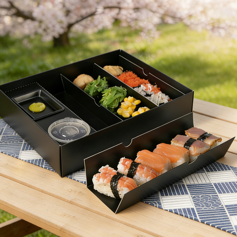 Custom Sushi Drawer-Style Packaging Box | Eco-Friendly Bento Box for Restaurants & Take-Out - Holidaypac
