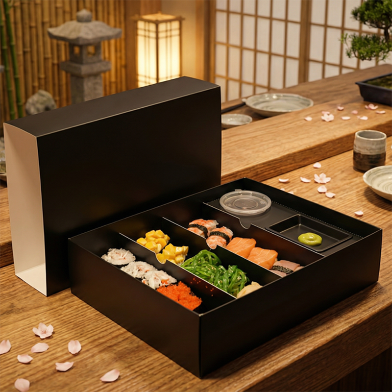 Custom Sushi Drawer-Style Packaging Box | Eco-Friendly Bento Box for Restaurants & Take-Out - Holidaypac