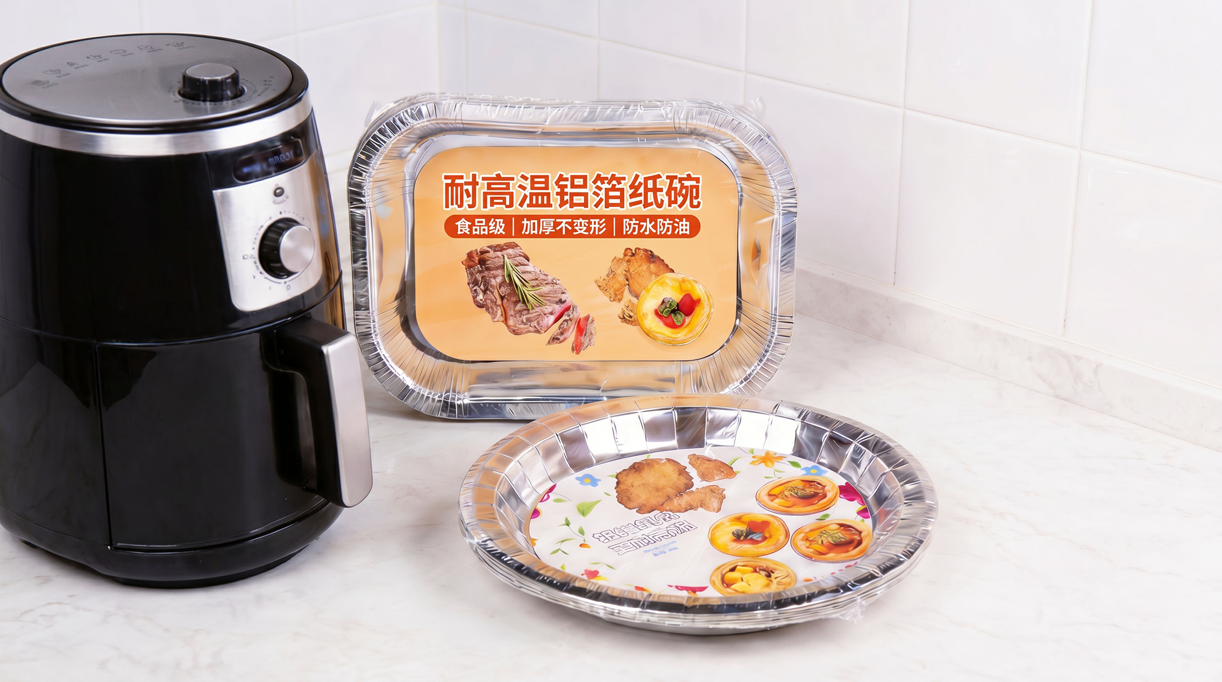 Premium aluminum foil paper plates