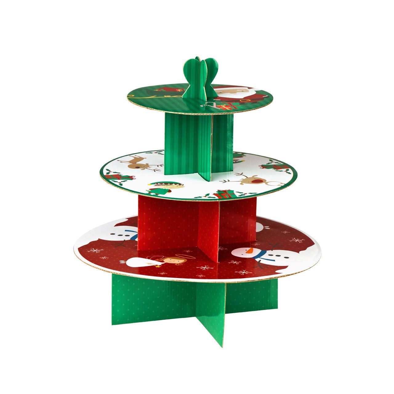 Holidaypac Christmas gingerbread house gable box with Santa printed roof