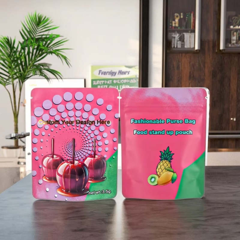 Custom Child-Resistant Exit Slide Plastic Astm Mylar Bags for Dispensary Packaging