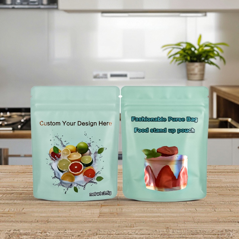 Custom Child-Resistant Exit Slide Plastic Astm Mylar Bags for Dispensary Packaging