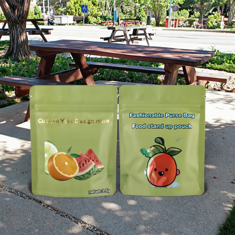 Custom Child-Resistant Exit Slide Plastic Astm Mylar Bags for Dispensary Packaging
