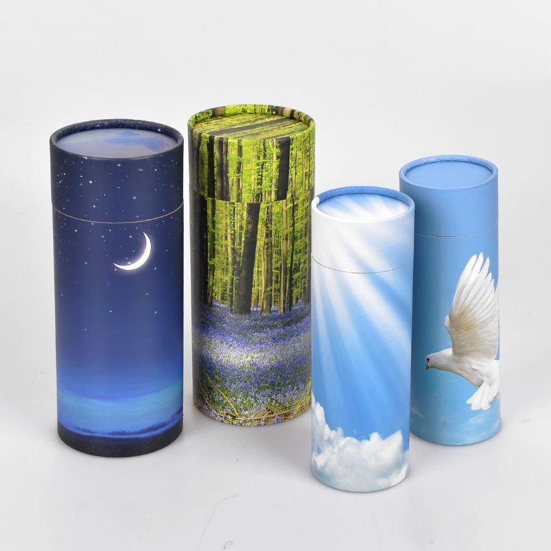 Custom Scatter Paper Tubes for Ashes Storage Eco-Friendly Pet Casket & Urns - Holidaypac