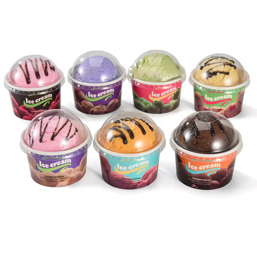 Custom Single Wall Recycled Materials Ice Cream Paper tube  Elegant Packaging - Holidaypac