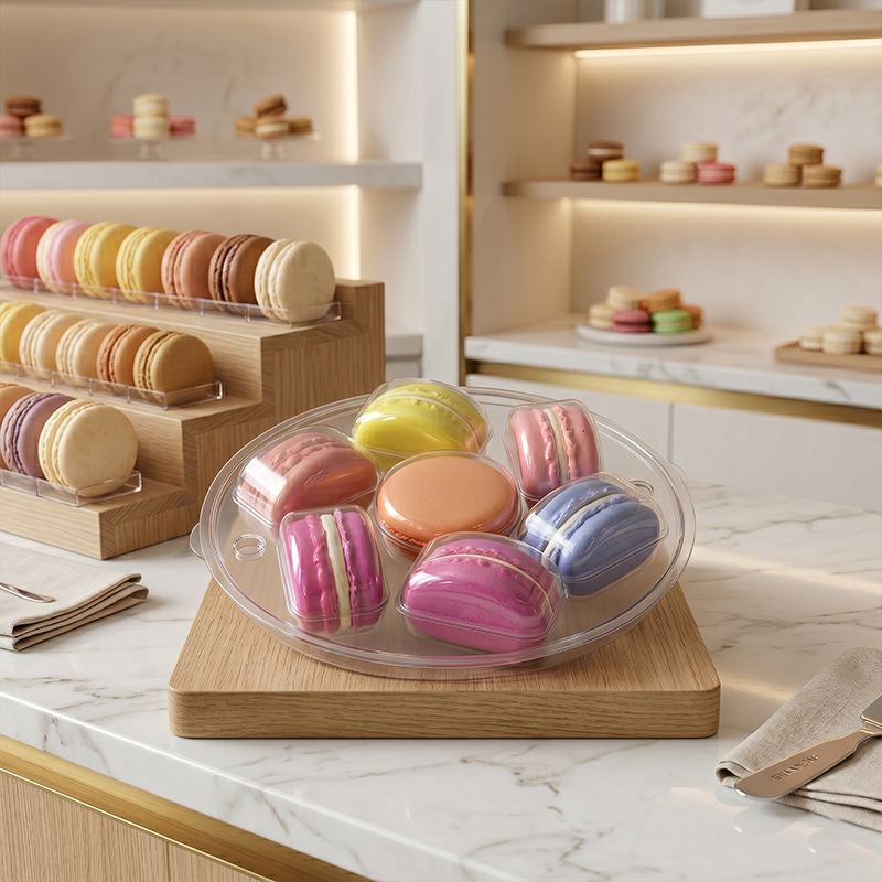 Custom Paperboard Macaron packaging Cake Box -Holidaypac