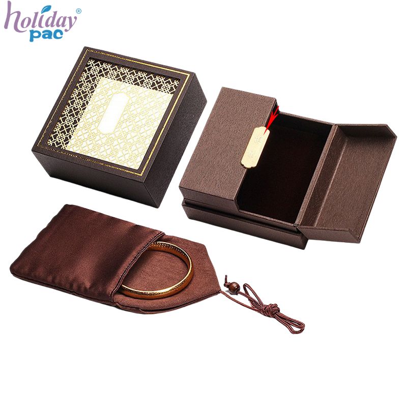 Custom Gold Stamping Laser Cut Jewelry Box for Bangle Manufacturer - Holidaypac
