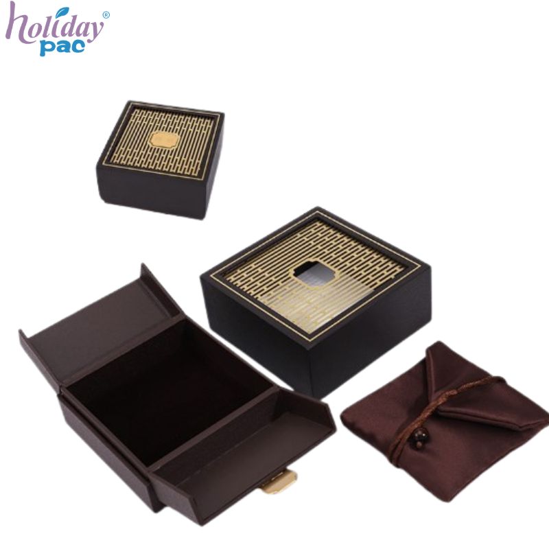 Custom Gold Stamping Laser Cut Jewelry Box for Bangle Manufacturer - Holidaypac
