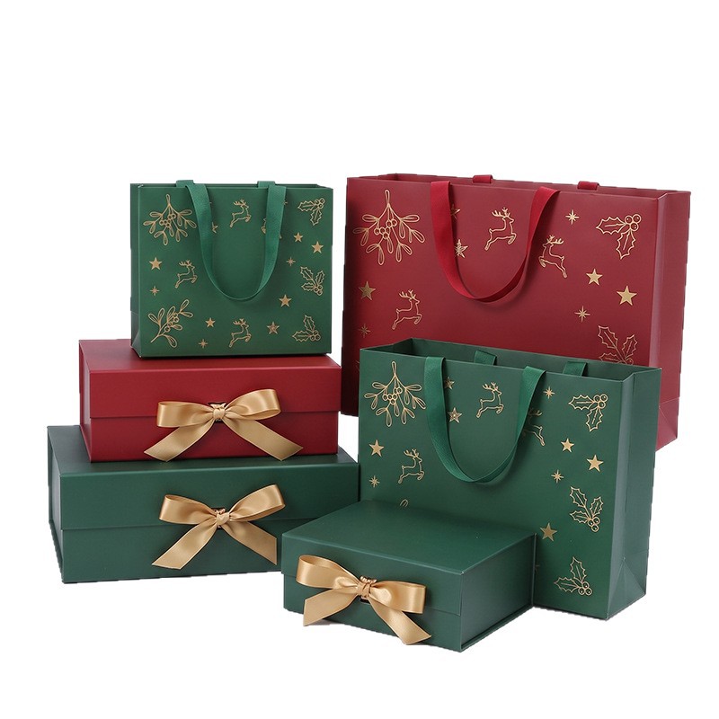 Custom Christmas Magnetic Closure Gift Box with Ribbon Wholesale - Holidaypac