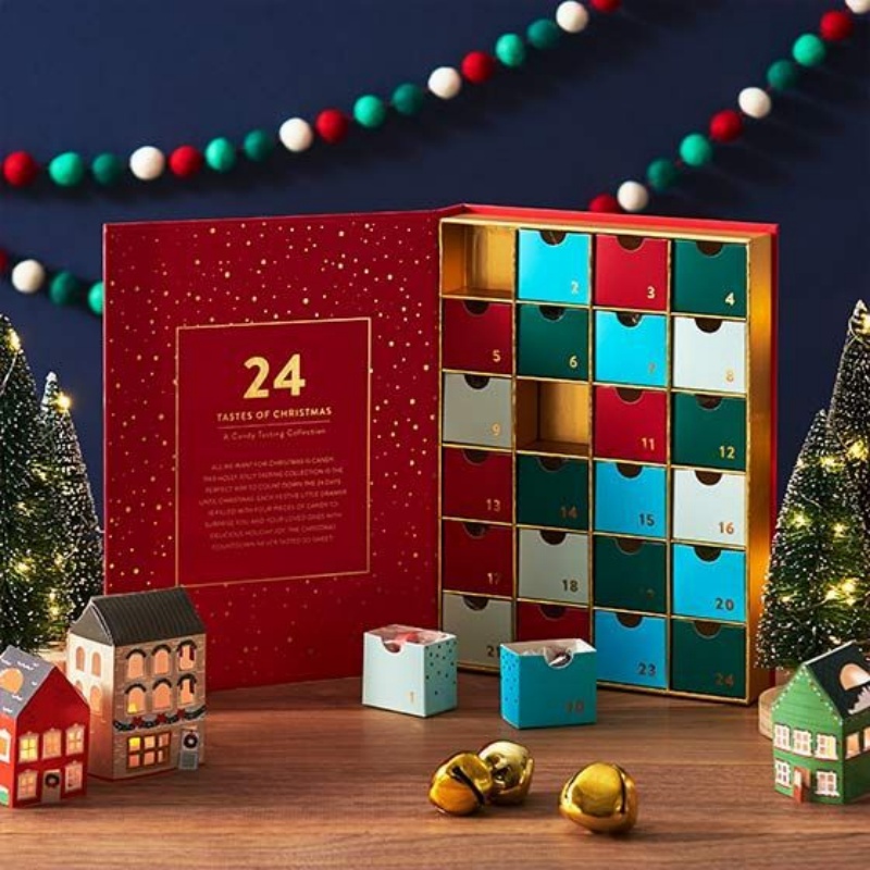 Custom 2026 Christmas 24 Days Advent Calendar Box with Drawers Wholesale - Holidaypac