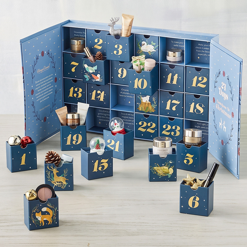 Custom 2026 Christmas 24 Days Advent Calendar Box with Drawers Wholesale - Holidaypac