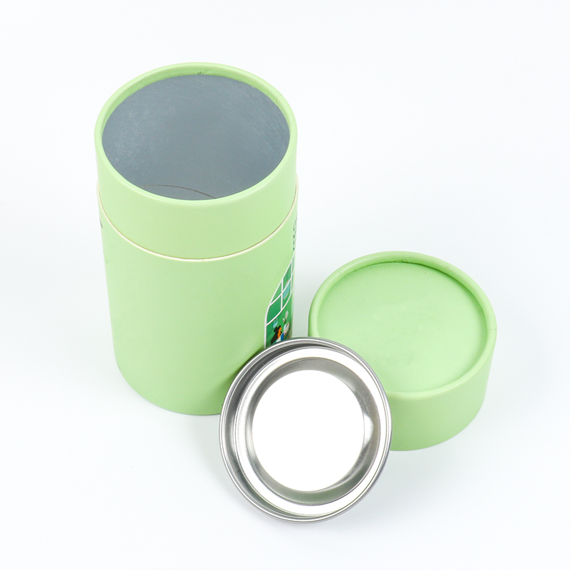 OEM Custom Round Paper Tube with Inner Tin Lid for Tea - Holidaypac