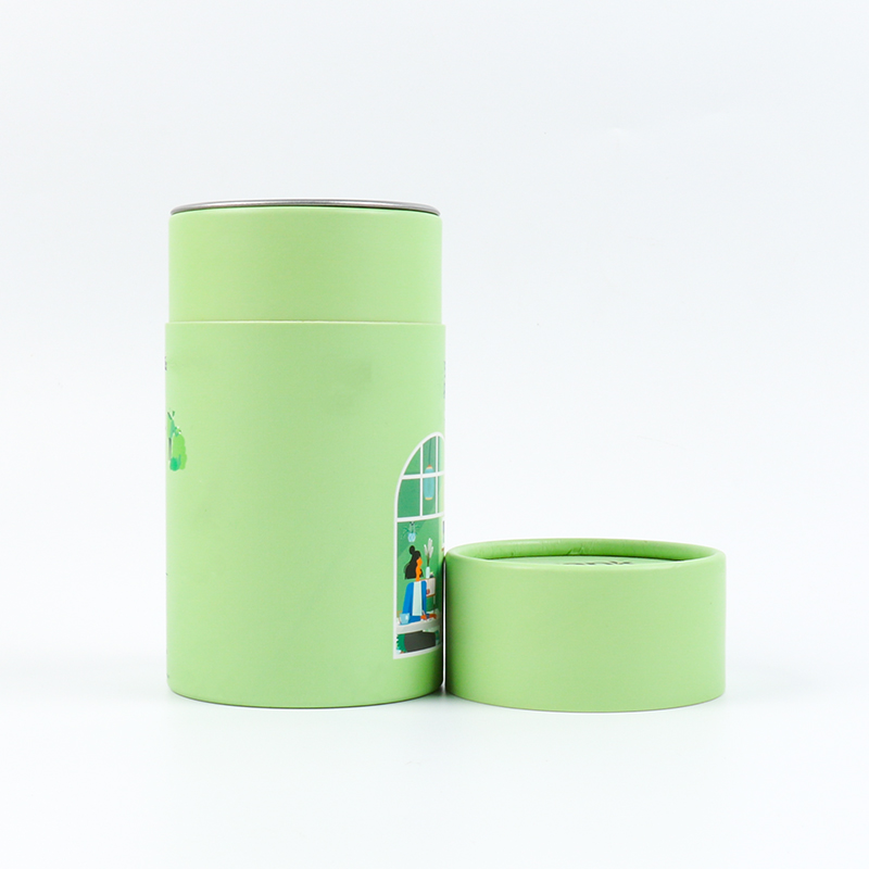 OEM Custom Round Paper Tube with Inner Tin Lid for Tea - Holidaypac
