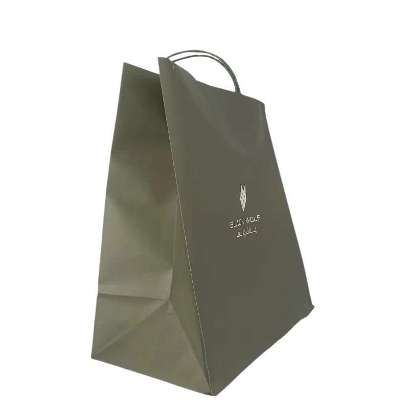 Wholesale Custom Takeout Kraft Paper Coffee Packaging Bag With Handle - Holidaypac