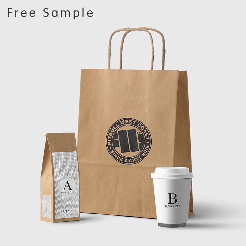 Custom Biodegradable Kraft Paper Food Takeaway Bags with Handles - Holidaypac