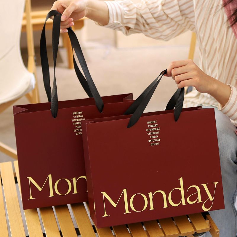 Custom Apparel Paper Shopping Bags - Holidaypac