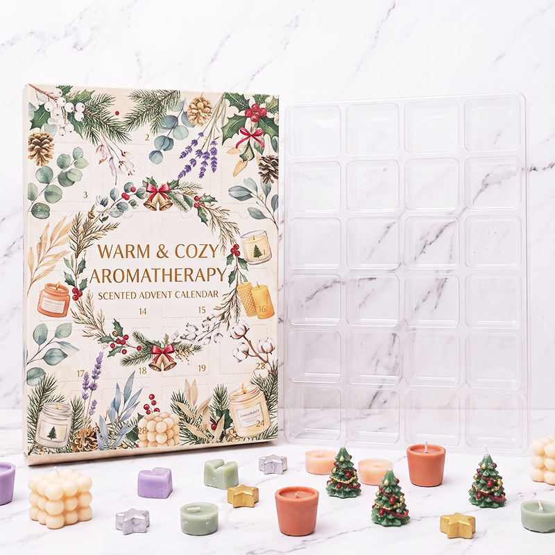 Wholesale 24 Days Christmas Advent Calendar Box for Scented Candle Manufacturer - Holidaypac