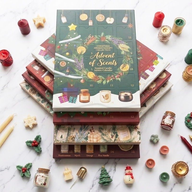 Wholesale 24 Days Christmas Advent Calendar Box for Scented Candle Manufacturer - Holidaypac