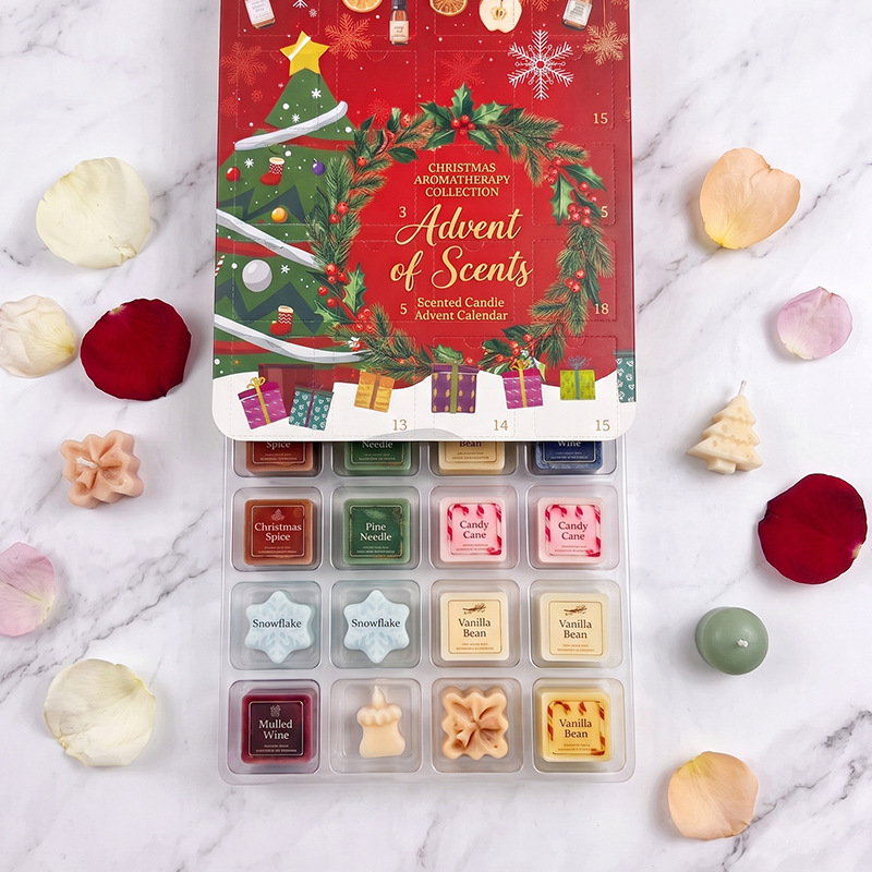 Wholesale 24 Days Christmas Advent Calendar Box for Scented Candle Manufacturer - Holidaypac