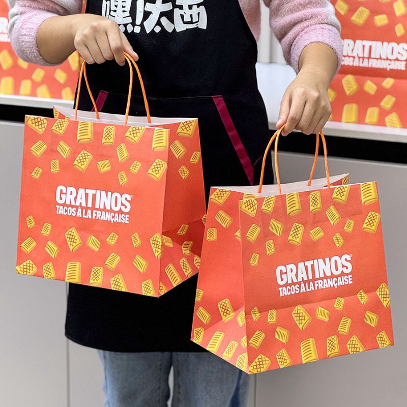 Custom Disposable Takeaway Kraft Paper Bags with Twisted Handle - Holidaypac