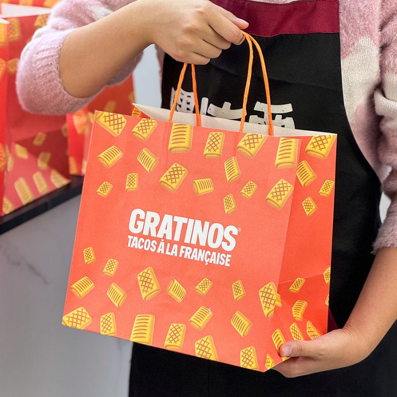 Custom Disposable Takeaway Kraft Paper Bags with Twisted Handle - Holidaypac