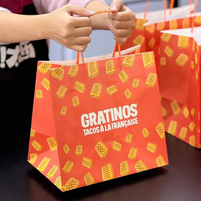 Custom Disposable Takeaway Kraft Paper Bags with Twisted Handle - Holidaypac