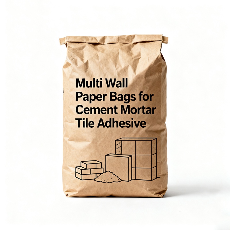 Custom Multi Wall Kraft Valve Paper Bags for Cement Mortar Tile Adhesive - Holidaypac